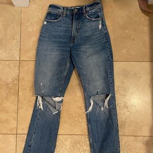 Abercrombie 90s ultra high rise straight jeans